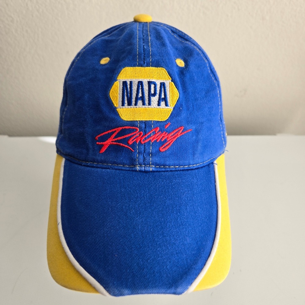 NAPA Racing Michael Waltrip Blue Yellow‎ Motorsports Hat Cap Strapback